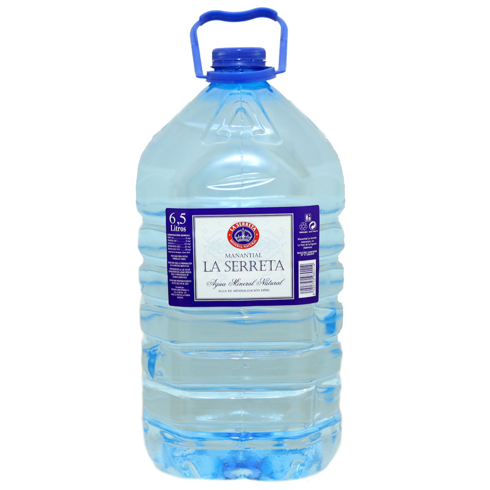 Garrafa 5 litros. Agua de manantial