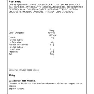 Fuet Extra 180G | La tienda Online de Hiperber